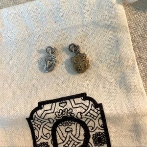 Pyrrha Small Charms (2) Sterling Silver and Bronze